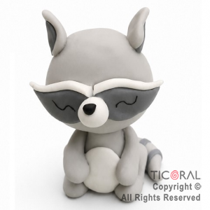 ADORNO ANIMALITO DEL BOSQUE MAPACHE A. PORCELANA FRIA x 1